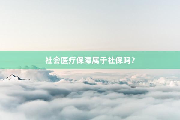 社会医疗保障属于社保吗？